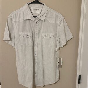 Calvin Klein Men's Light Gray Casual Shirt